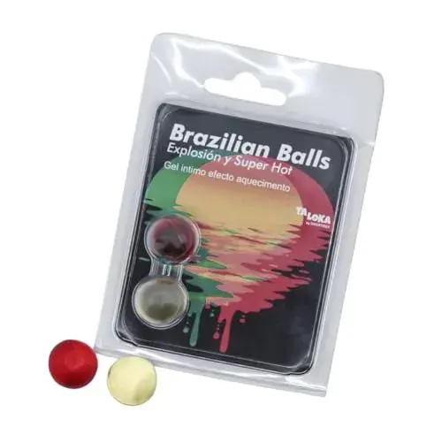 Diverty Sex Set 2 Brazilian Balls Excitante Gel Lubrificante Multicor 14×2,5×10 cm
