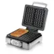 Domo DO9149W 1400W Capacidade 2 Waffles Silber Schwarz Metallic