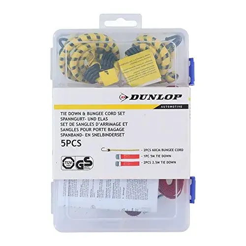 Dunlop Conjunto Cintas e Cordas Elásticas Amarelo 2,5 m e 5 m