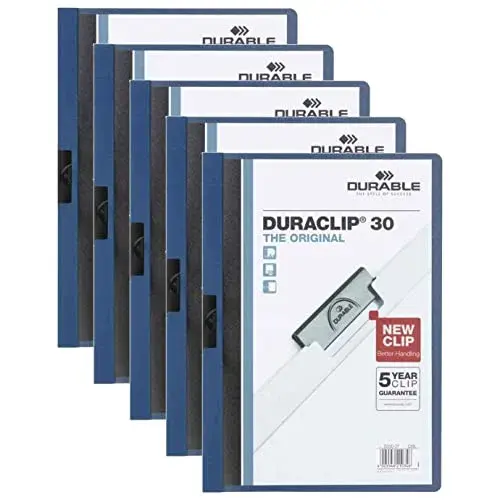 Durable Classificador com Clip Duraclip 30 Vertical Azul