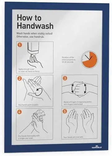 Durable Molduras Porta-Afiches Magnéticas A4 Azul