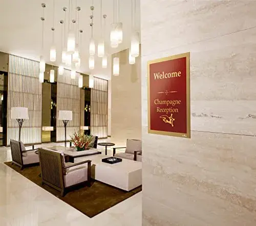 Durable Moldura Porta-Anúncios Magnética A4 Ouro