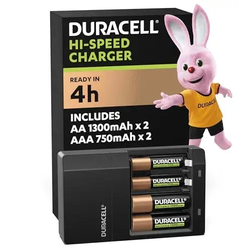 Duracell CEF14 1300mAh AA AAA Recarga Rápida