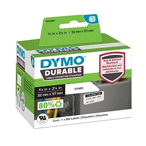Dymo Etiqueta Impressora Auto-Adesiva 57×32 mm 800 Unidades Branco