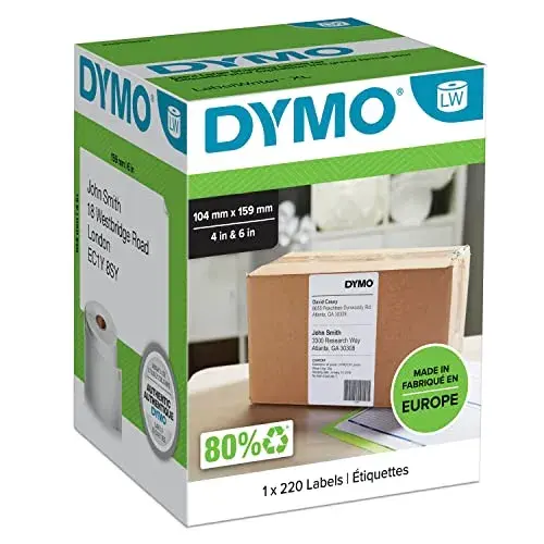 Dymo Etiquetas Autênticas LW 159X104 Brancas 248521