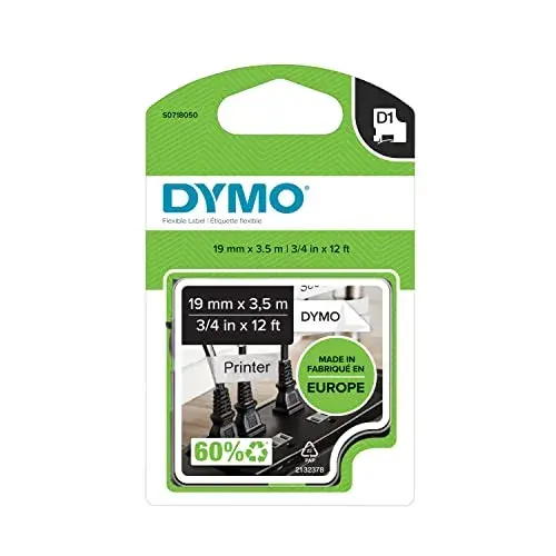 Dymo Fita Etiquetadora D1 19mmx3.5m Preto/Branco