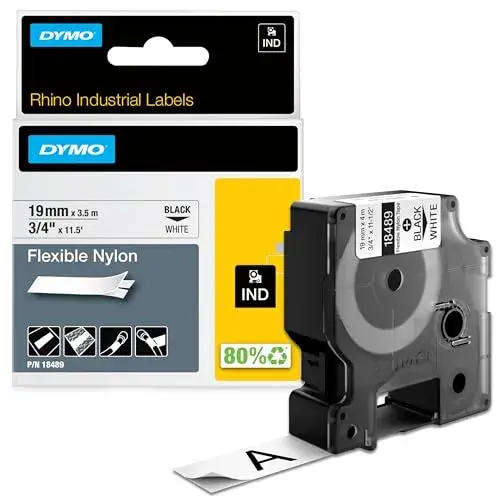 Dymo Fita para Etiquetadora 18489 19mmx3.5m Preto/Branco