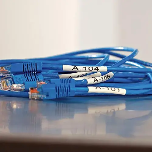 Dymo Rhino 18051 Fita de Impressora Heat-shrink Tubo Preto e Branco 6mm x 1,5m