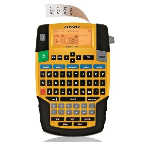Dymo Rhino 4200 Etiquetadora Profissional Preto e Amarelo