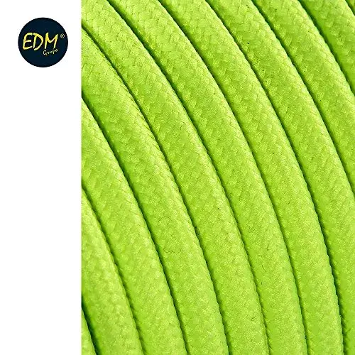 EDM Cabo Cordão Tubular 2×0,75mm Fluor Amarelo 5m