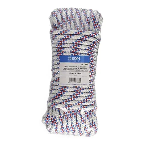 EDM Driza Poliester Alta Tenacidad 20 Mt. Tricolor