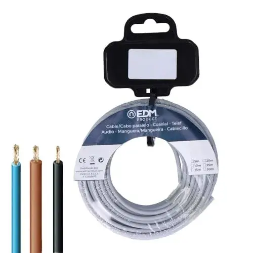 EDM Fio Elétrico Flexível 1,5 mm Cinzento 50M