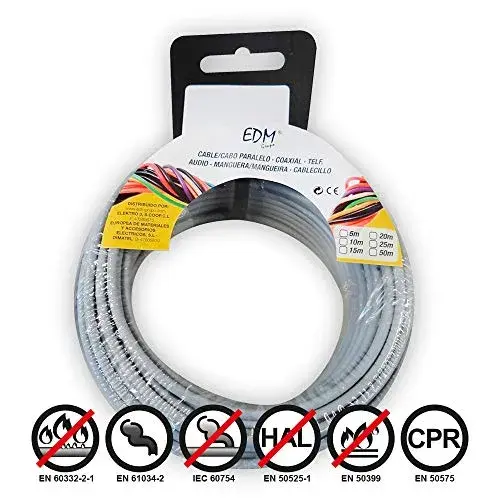 EDM Fio Elétrico Flexível 2,5mm 15M Gris