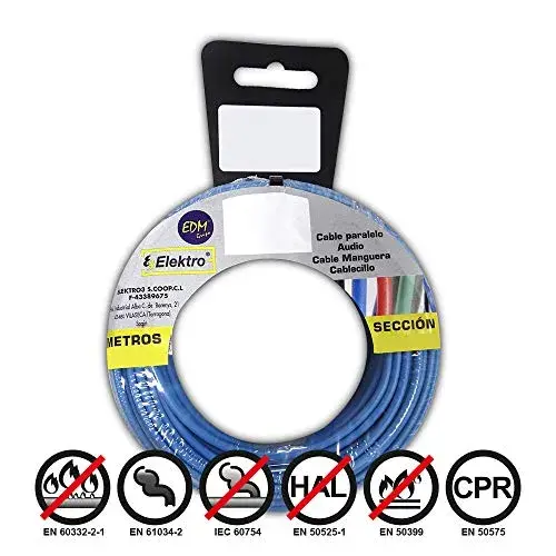 EDM Fio Elétrico Flexível 4mm Azul 25Mts