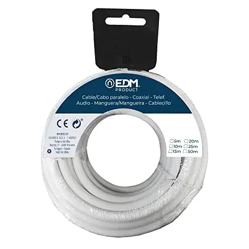 EDM Fio Elétrico Tubular 2X1mm 15M Branco