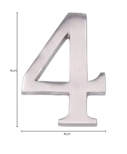 EDM Fixação Invisível Número 4 Niquel Mate 10cm