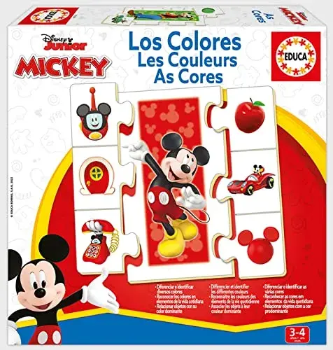 Educa As Cores Mickey & Friends 3 anos Jogo de Cores Tema Mickey & Friends