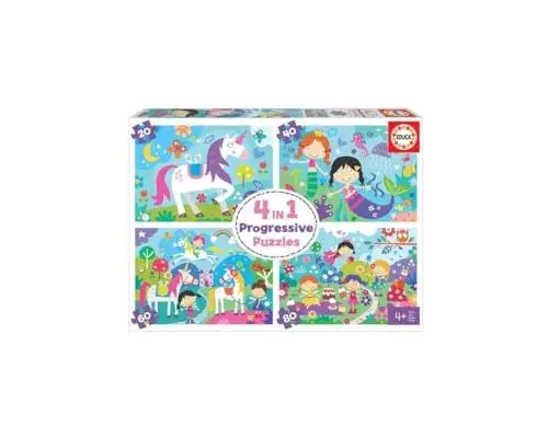 Educa Puzzle Progressivo 4 peças 4+ quebra-cabeça fantasia