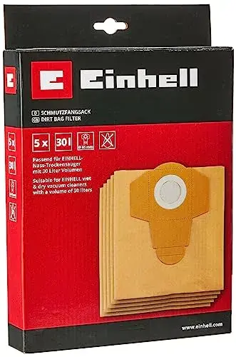 Einhell Bolsas de Papel para Aspiradores Inox 30 A Bege
