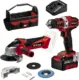 Einhell Kit de Ferramentas Power X-Change TE-CD 18/40 Li + TC-AG 18/115 Li