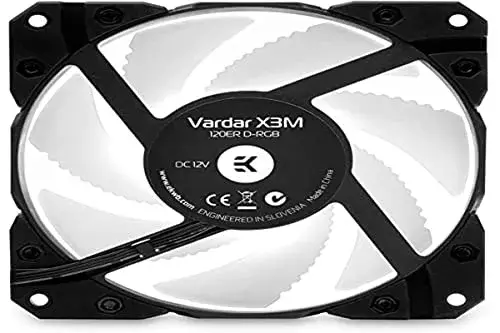 EKWB Water Cooling Ventoinha EK-Vardar X3M 120ER Dark PWM Preto