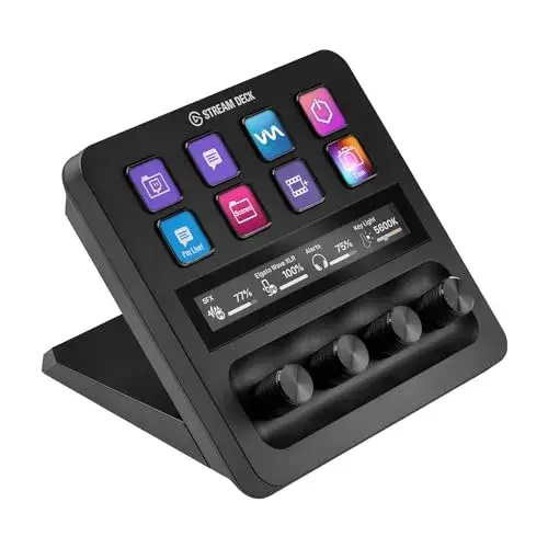 ElGato Stream Deck Controller com 8 botões LCD Preto