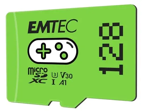 Emtec 128GB microSDXC Cartão Memória Gaming UHS-I U3 V30 A1