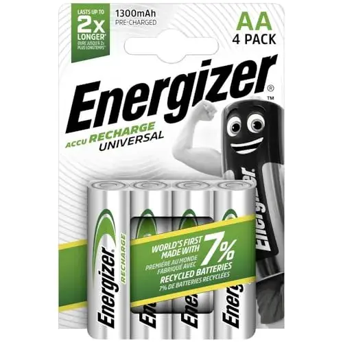 Energizer Pilhas Recarregáveis AA 1300mAh 1.2V