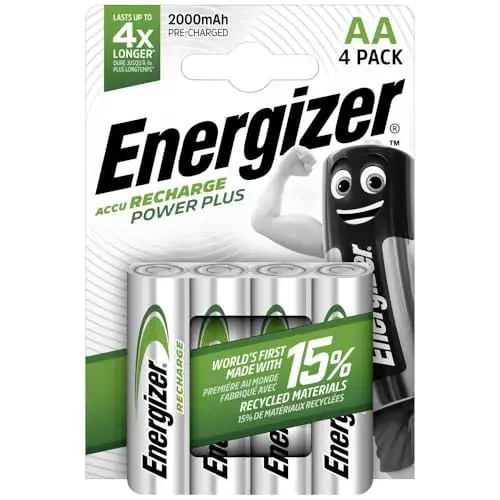 Energizer Pilhas Recarregáveis AA 2000mAh 1.2V Recarregável