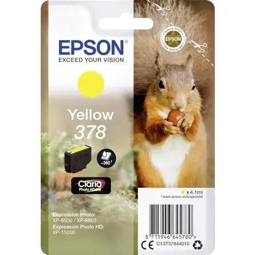 Epson 378 Claria Photo HD Tinteiro 360 páginas Amarelo