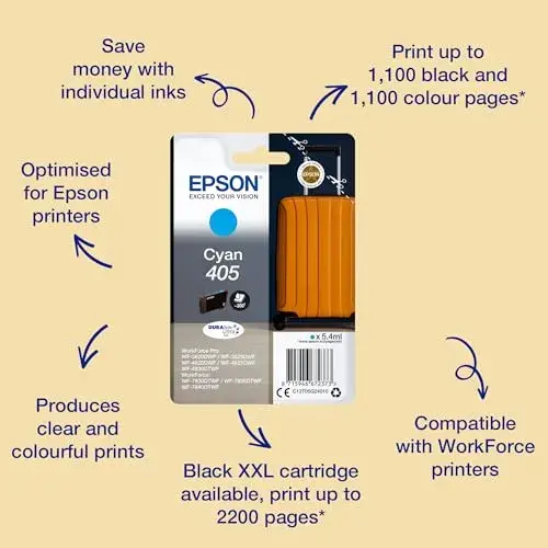 Epson 405 Cyan Tinteiro Capacidade Padrão Cyan
