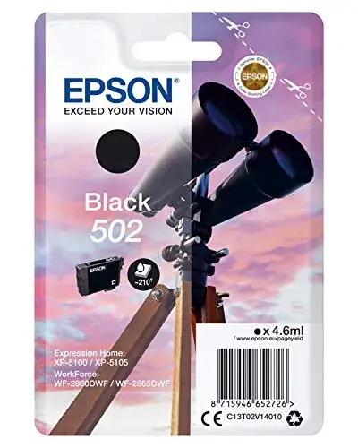 Epson C13T02V14020 Tinta à base de pigmentos Capacidade 4,6 ml Preto