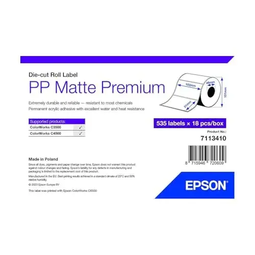 Epson Rolo de Etiquetas 76mm 51mm Autoadesiva