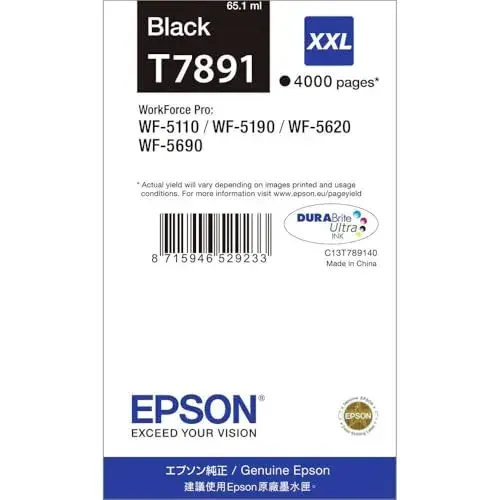 Epson WF-5110 Tinta à base de pigmentos XXL Preto