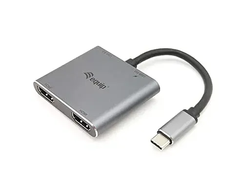 Equip 133484 Hub USB-C 4 em 1 Dual HDMI