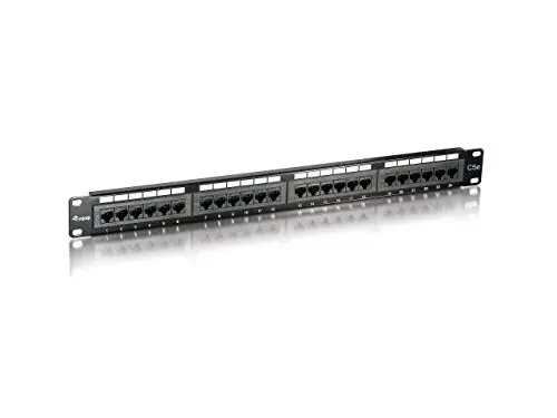 Equip 24XRJ45 Patch Panel Compatível com IDC LSA e 110 Preto