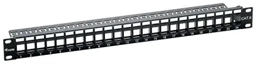 Equip 769224 Patchpanel Cat6 24 Portas Rack Preto