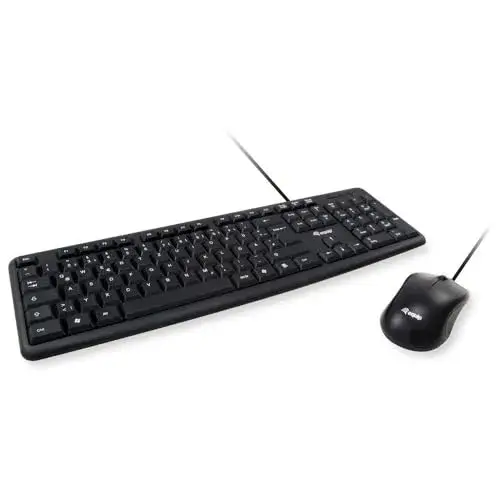Equip Modelo 245202 Teclado e Mouse com Fios Preto Completo