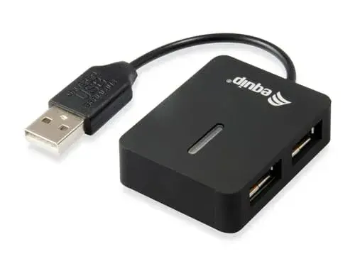 Equip USB-Hub 4 Portas Reise Preto
