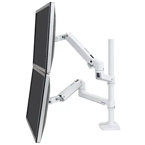 Ergotron LX Dual Stacking Arm Tall Pole para monitores até 40 polegadas Brano