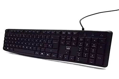 Ewent EW3001 Teclado Business Silencioso USB Preto  Teclas Resistentes a Salpicos