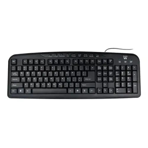 Ewent EW3195 Teclado Multimedia USB Preto Teclas Silenciosas