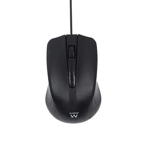 Ewent EW3300 Rato Óptico USB 1000DPI Ambidestro Preto