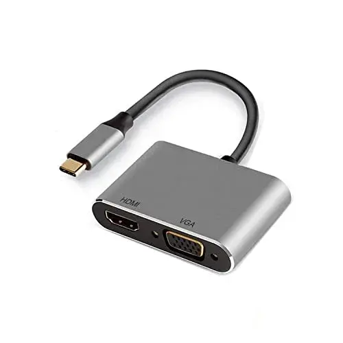 Ewent EW9700 Adaptador USB-C para HDMI + VGA 0,15m Dual Monitor