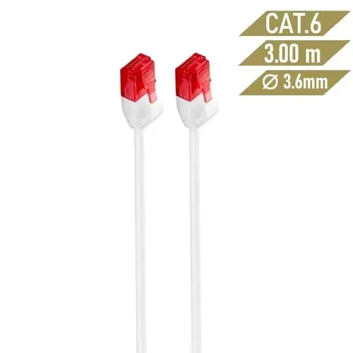 Ewent IM1040 Cabo de Rede CAT6 3m Branco