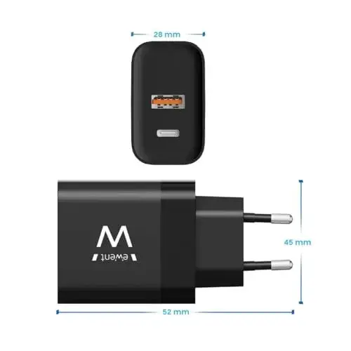 Ewent Carregador USB Type-C 45W Preto
