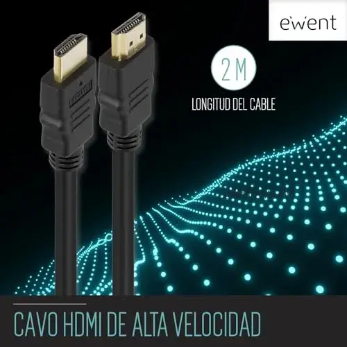 Ewent EW-130114-020-N-P 2m Cabo HDMI A Macho para A Macho Preto