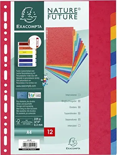 Exacompta Separadores 12 un. Cartolina Reciclada