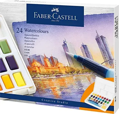 Faber Castell Aguarelas Goldfaber 24 un. Cores brilhantes