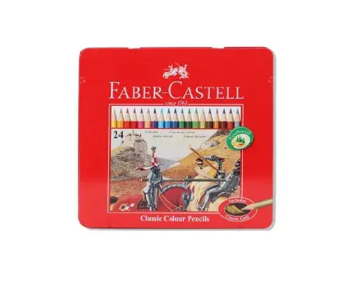 Faber-Castell Lápis de Cor Caixa Metálica 24 un. Hexagonal